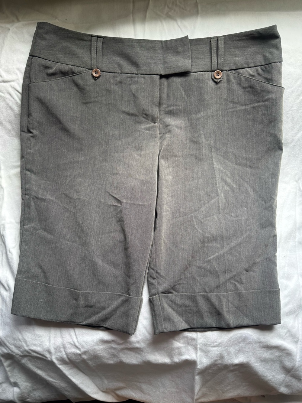 Classic Gray Tailored Bermuda Shorts